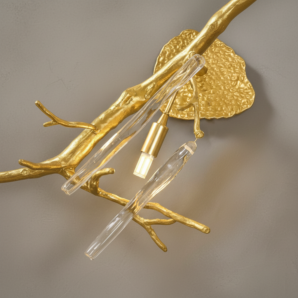Riviko Veridian Bloom Crystal Wall Sconce - Background Shot