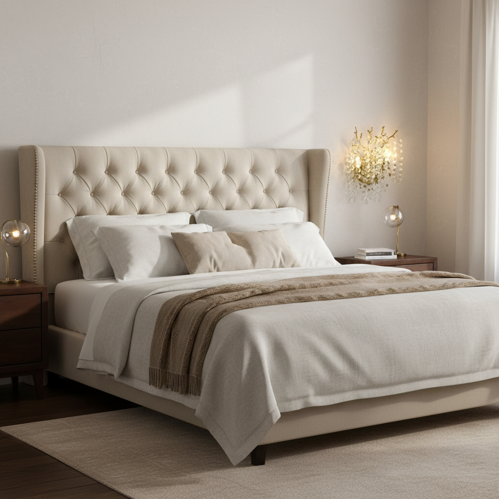 Riviko Gilded Bloom 2-Light Crystal Wall Sconce - elegant American bedroom