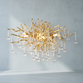 Riviko Gilded Bloom Crystal Wall Sconce - Background Shot