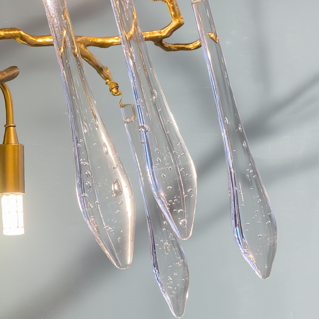 Riviko Gilded Branch Crystal Wall Sconce - Background Shot