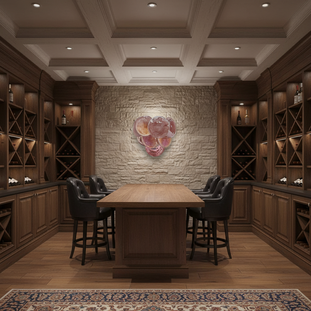 Riviko Opulent Murano Glass Wall Sconce - luxury American wine room