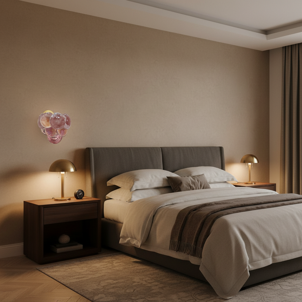 Riviko Opulent Murano Glass Wall Sconce - elegant American bedroom