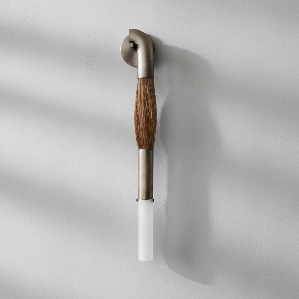 Riviko Equine Weave Brass Sconce - Background Shot