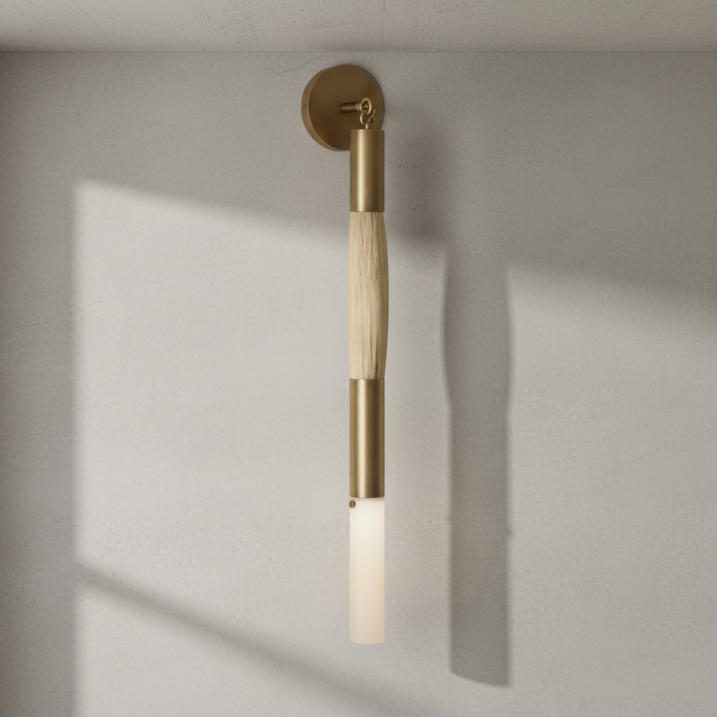 Riviko Equine Weave Brass Sconce - Background Shot