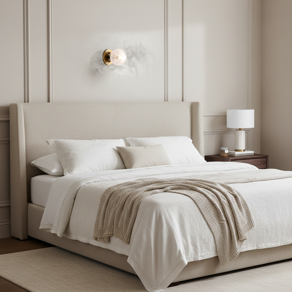 Riviko Artisan Orb Wall Sconce - elegant American bedroom