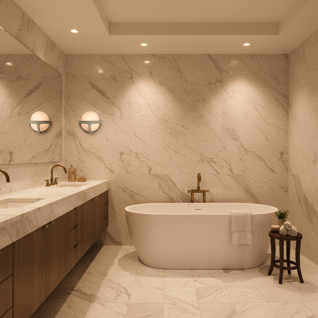 Riviko Cosmic Bloom Wall Sconce - luxury American master bathroom
