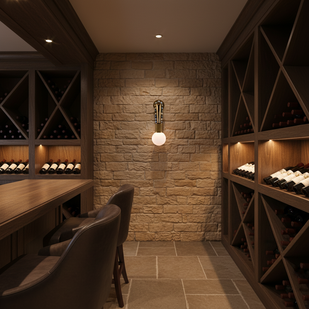 Riviko Talisman Loop Wall Sconce - luxury American wine room