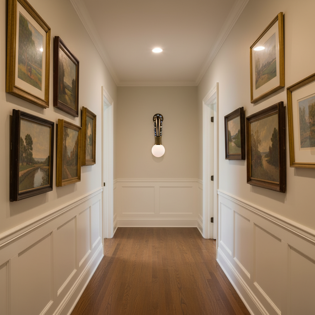 Riviko Talisman Loop Wall Sconce - American hallway gallery