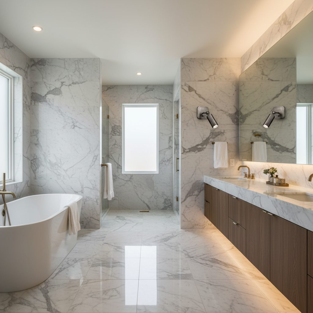 Riviko Cylinder Form Pivoting Wall Sconce - luxury American master bathroom