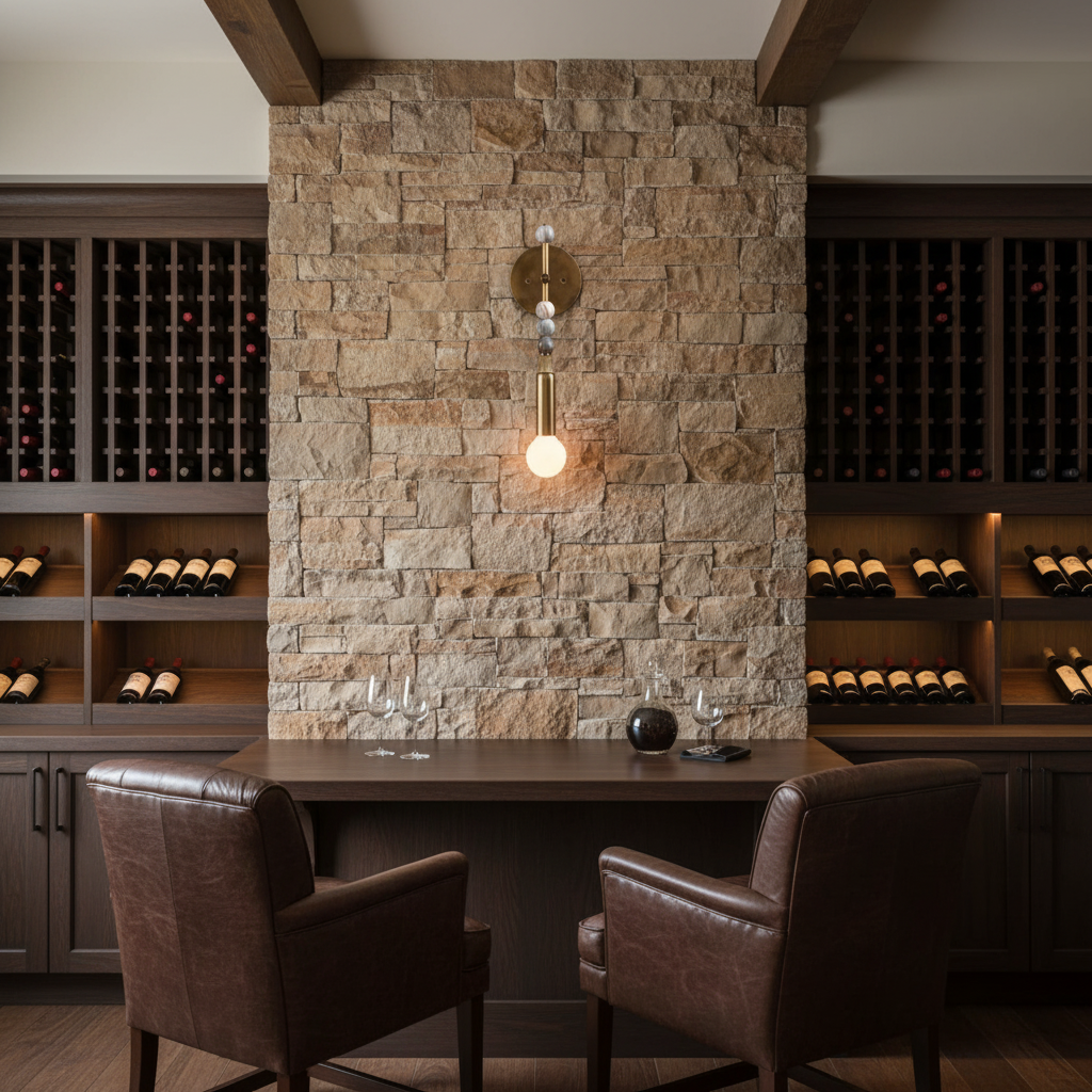 Riviko Regal Gemstone Wall Sconce - luxury American wine room