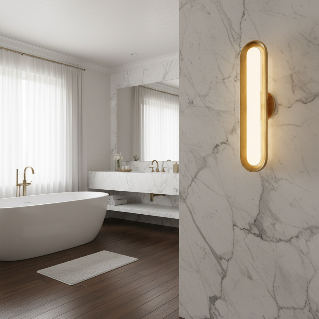 Riviko Veridian Circuit 1 Wall Sconce - luxury American master bathroom