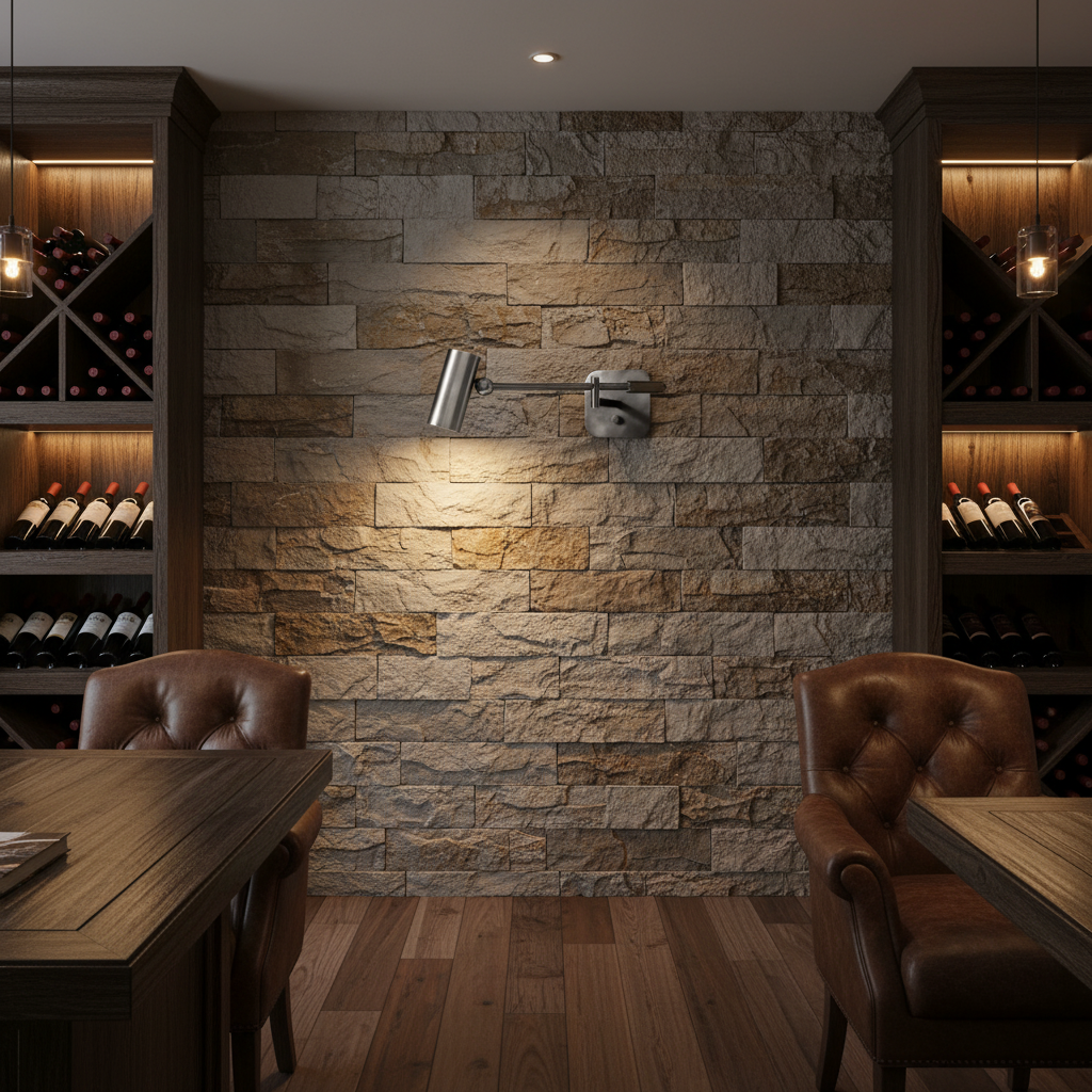 Riviko Cylinder Pivot Wall Sconce - luxury American wine room