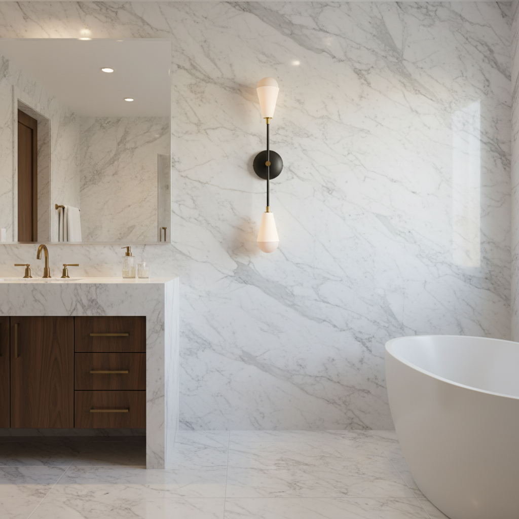Riviko PATUS TRIAD 02 SCONCE H24.75” x W3.5” x D5.25” - luxury American master bathroom