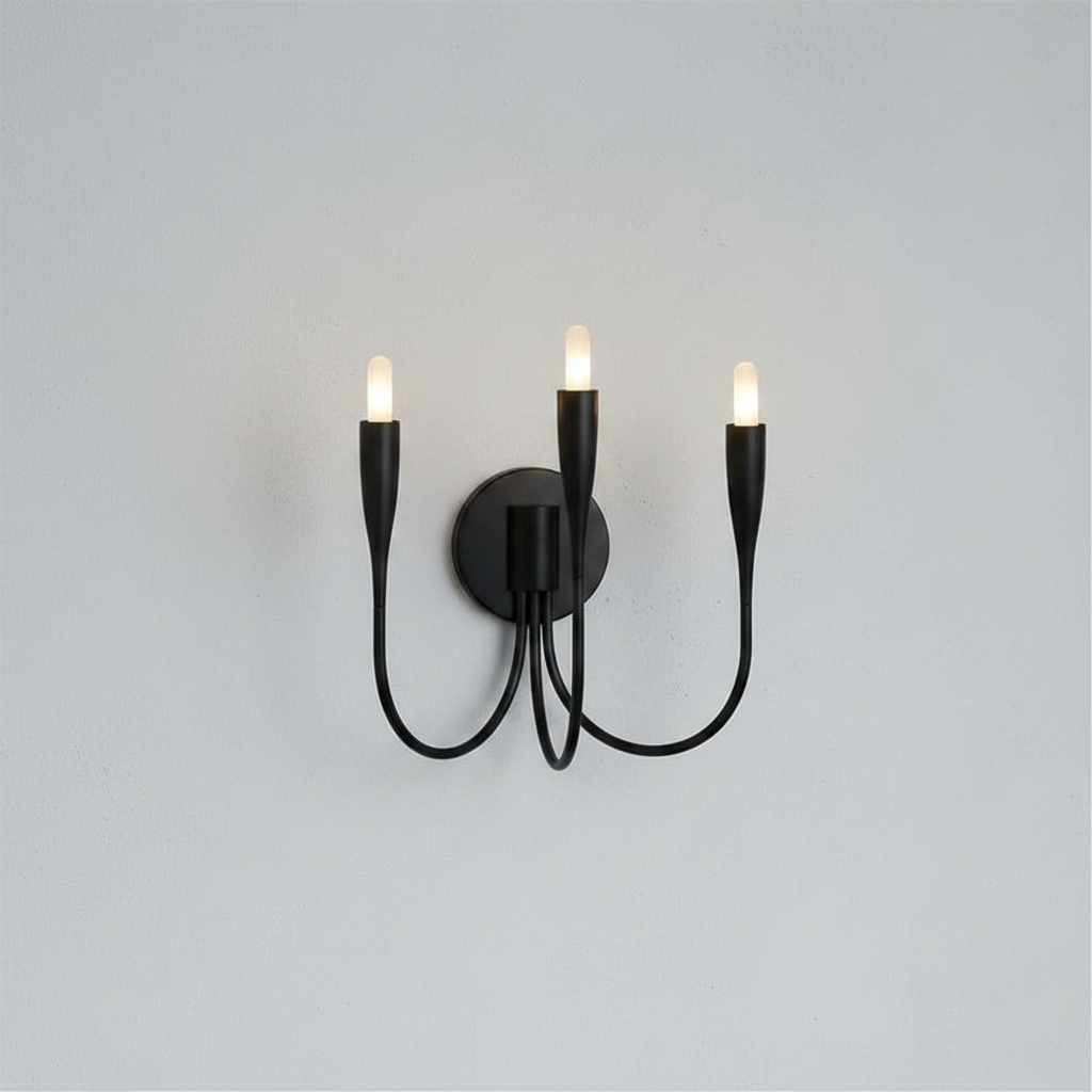 Riviko Sculpted Arc 3-Light Wall Sconce - Background Shot