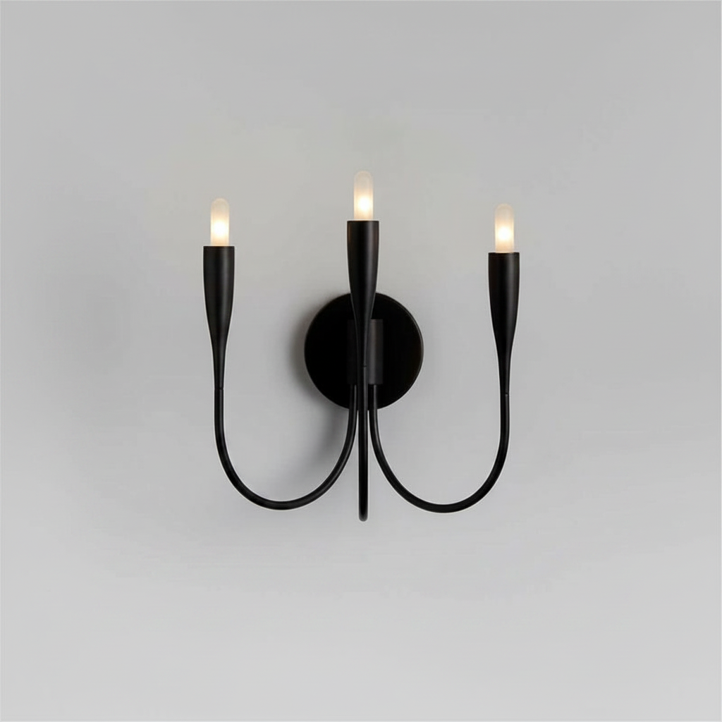 Riviko Sculpted Arc 3-Light Wall Sconce - Background Shot