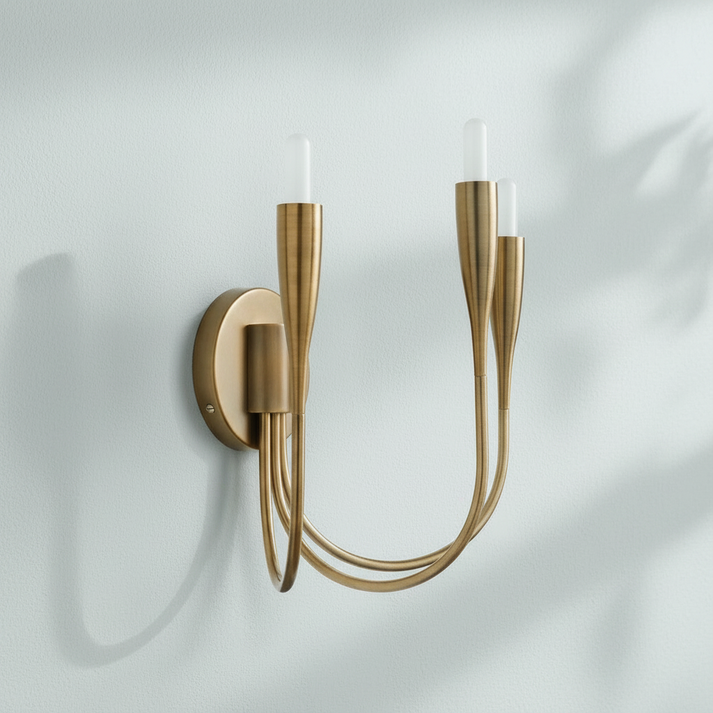 Riviko Sculpted Arc 3-Light Wall Sconce - Background Shot