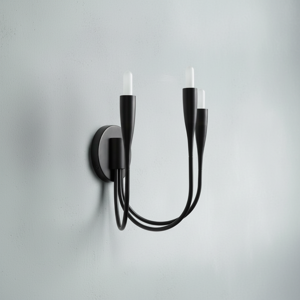 Riviko Sculpted Arc 3-Light Wall Sconce - Background Shot
