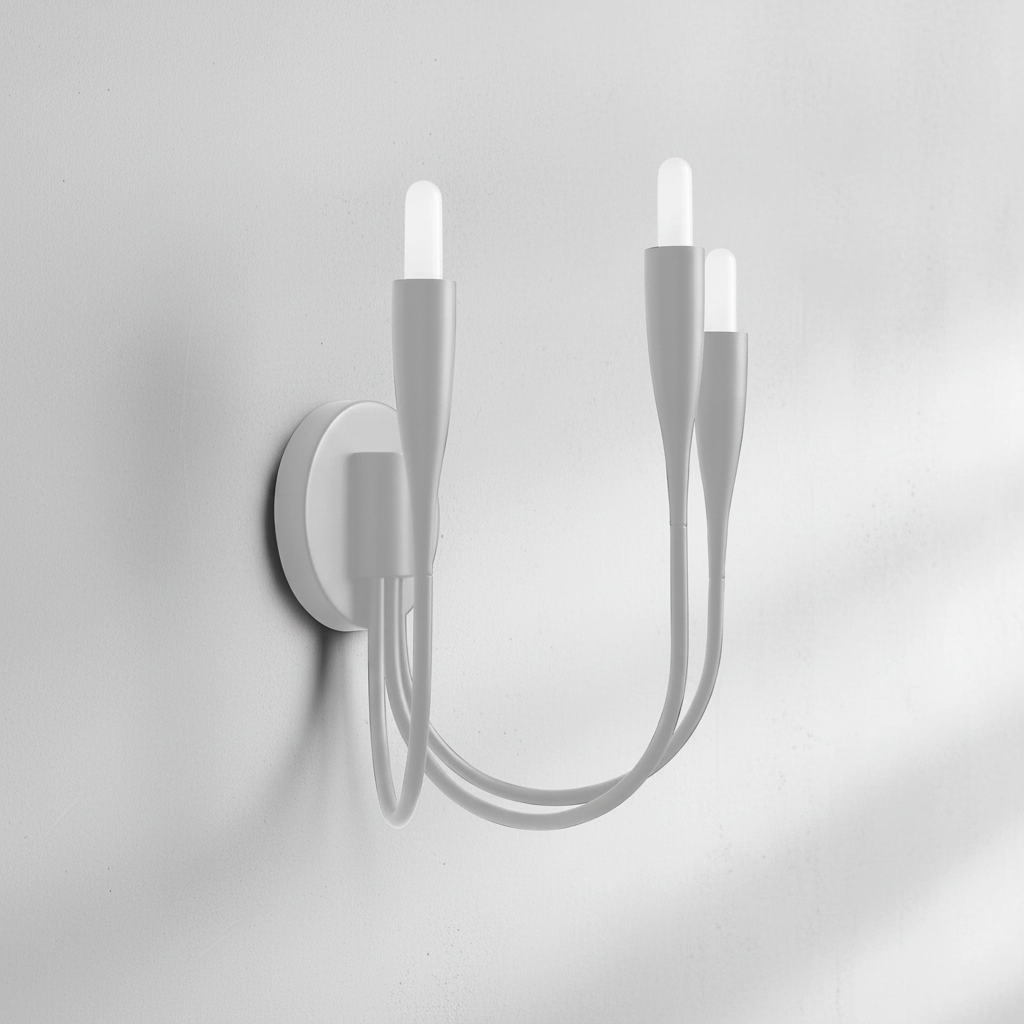 Riviko Sculpted Arc 3-Light Wall Sconce - Background Shot