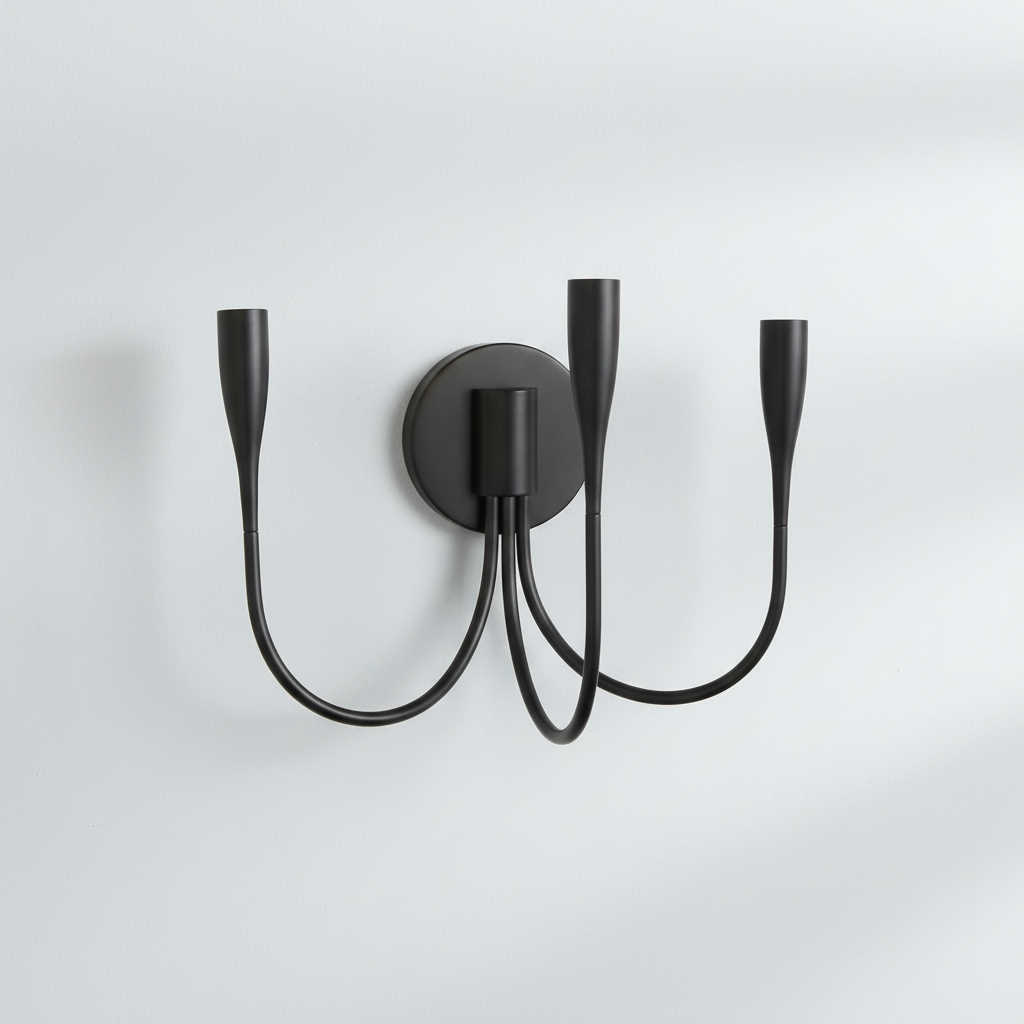 Riviko Sculpted Arc 3-Light Wall Sconce - Background Shot