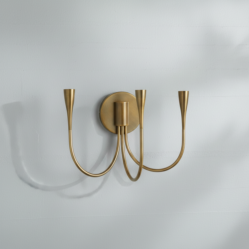 Riviko Sculpted Arc 3-Light Wall Sconce - Background Shot