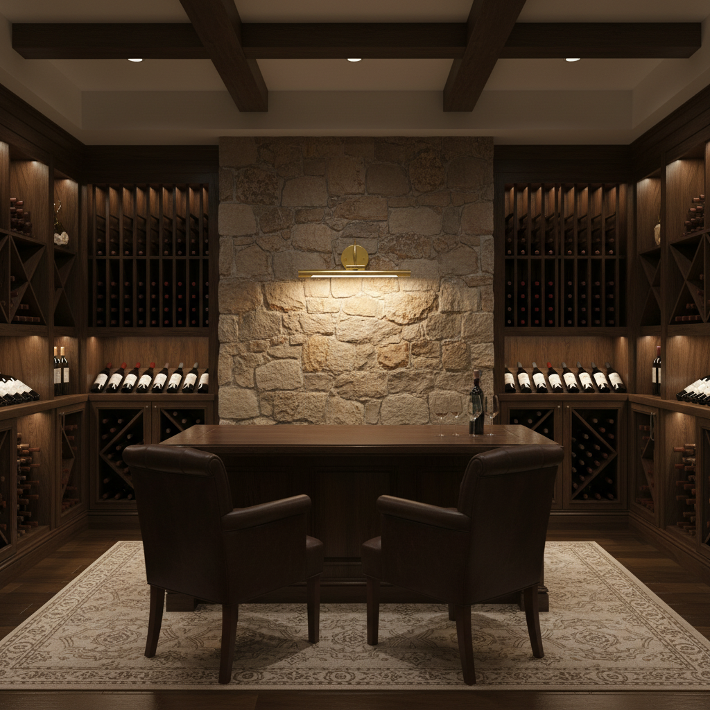 Riviko Gallery Edge LED Picture Light - luxury American wine room