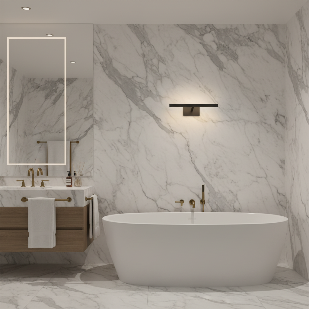 Riviko Daisy LED Picture Light - luxury American master bathroom
