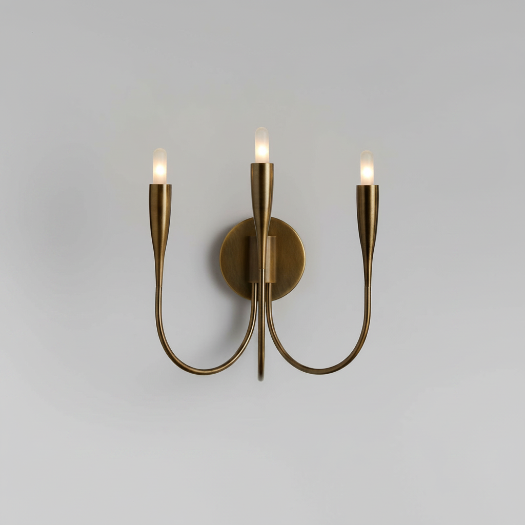 Riviko Curve Candelabra Wall Sconce - Studio Shot