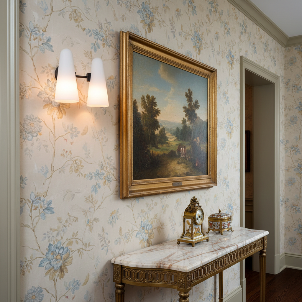 Riviko Aura Double Sconce - sophisticated American hallway alcove