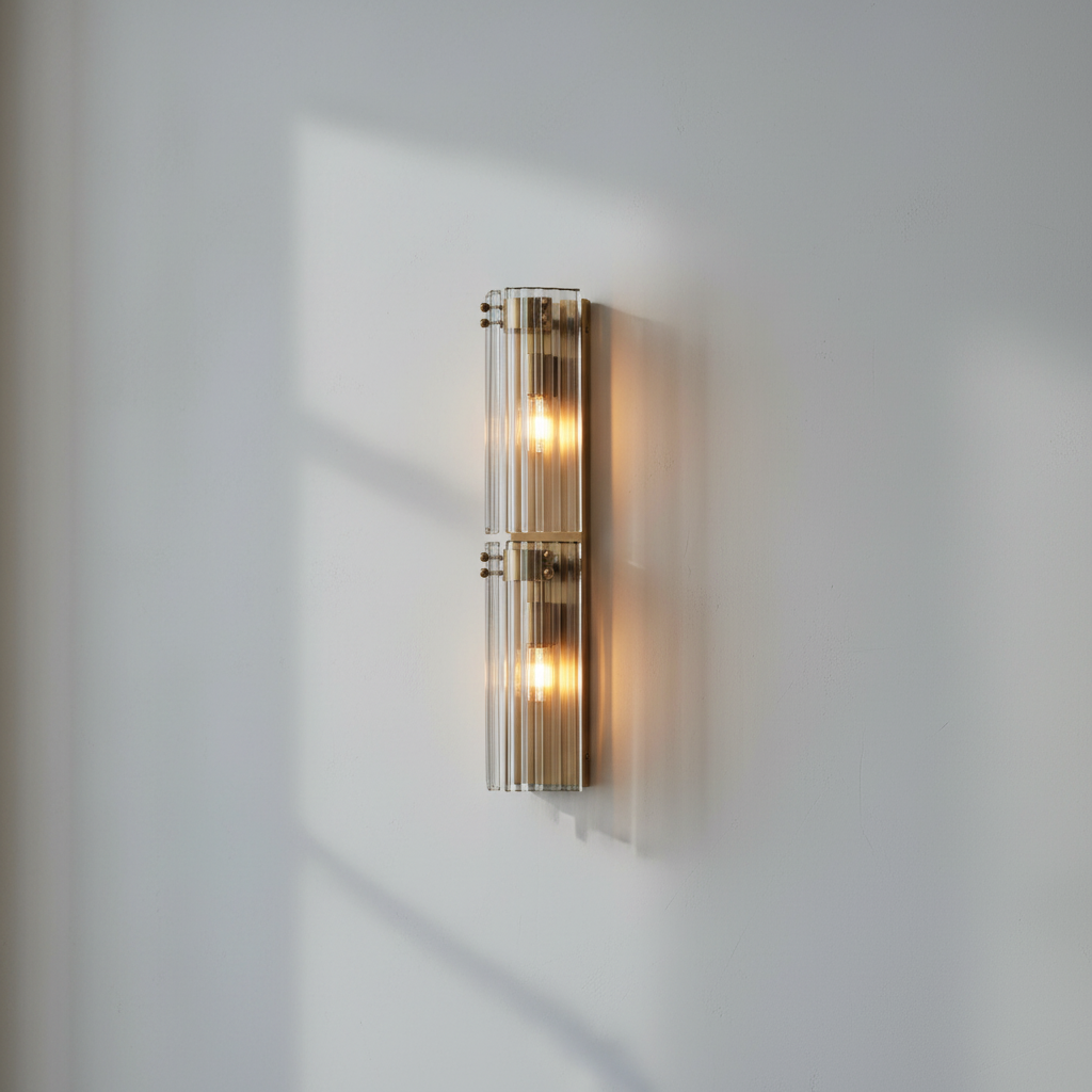 Riviko Radiant Reeded Wall Sconce - Background Shot