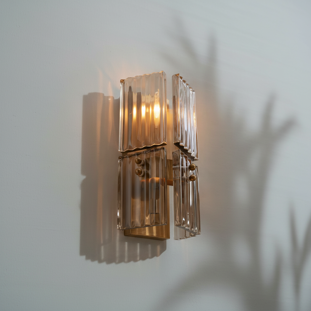 Riviko Radiant Reeded Wall Sconce - Background Shot
