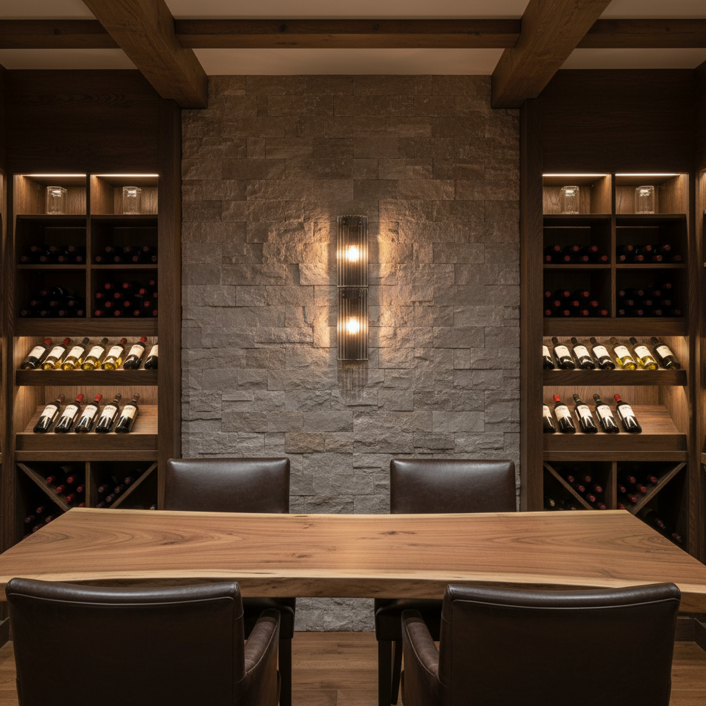 Riviko Radiant Reeded Wall Sconce - luxury American wine room