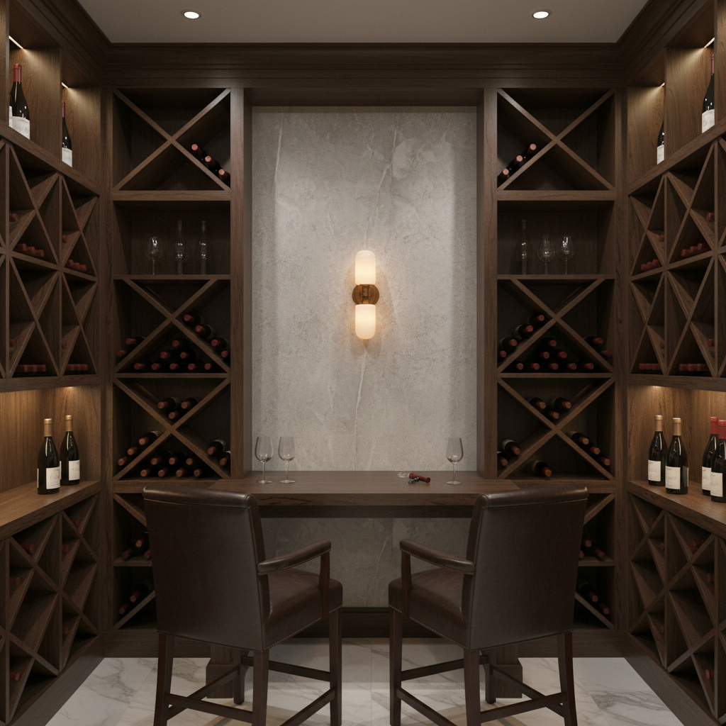Riviko Aura Twin Sconce - luxury American wine room