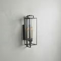 Riviko Stately Iron Outdoor Wall Sconce - Background Shot