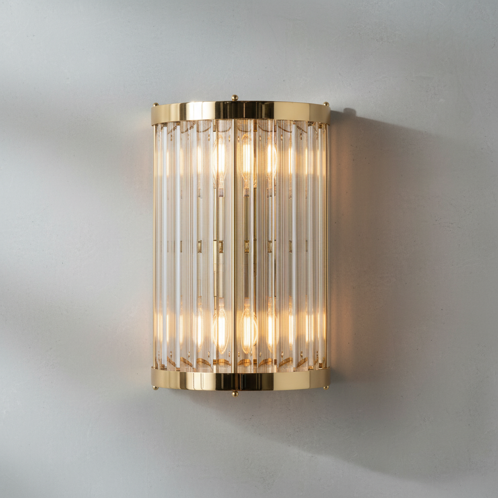 Riviko Gilded Radiance Wall Sconce - Background Shot