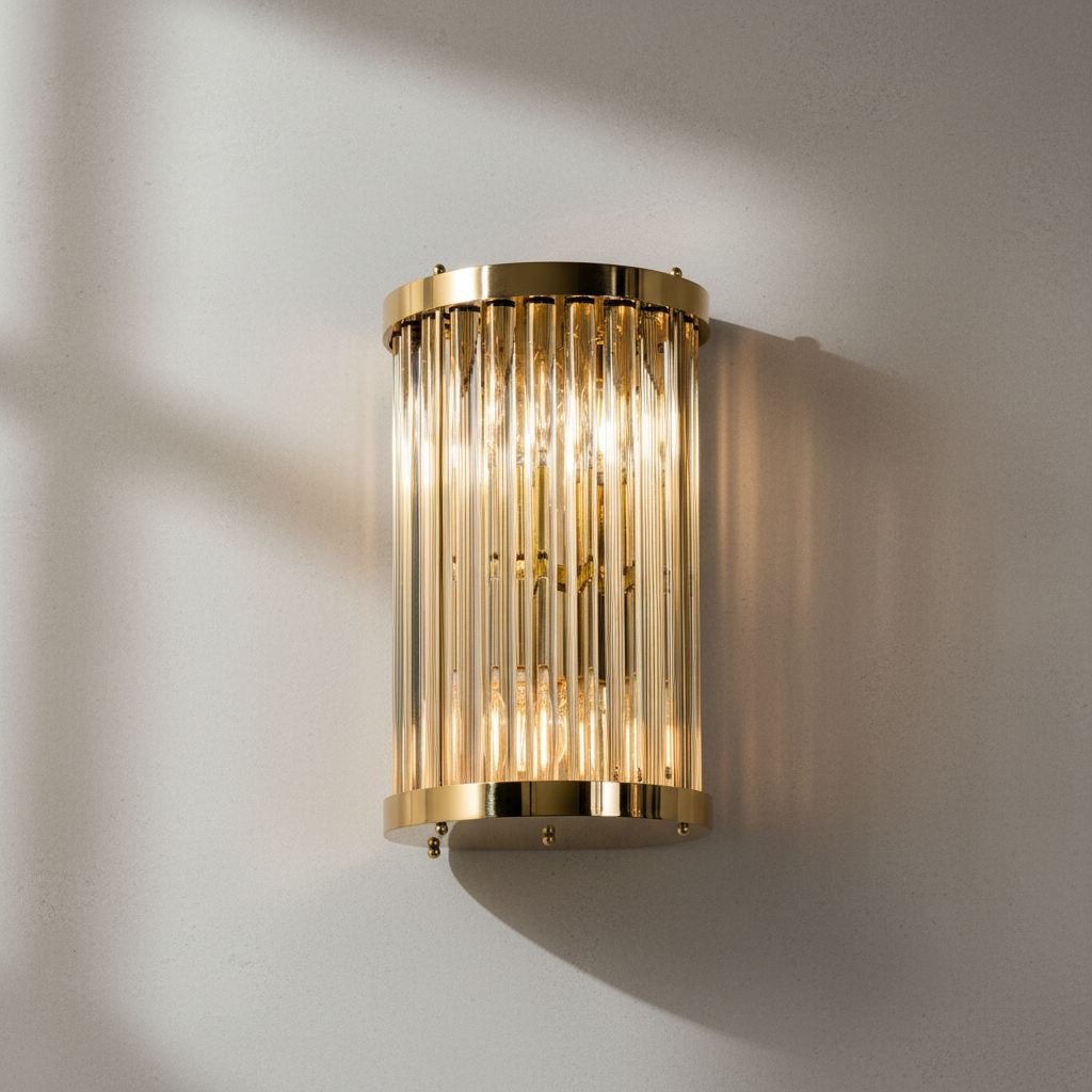 Riviko Gilded Radiance Wall Sconce - Background Shot