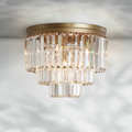 Riviko Aura Radiance Faceted Glass Flushmount - Background Shot