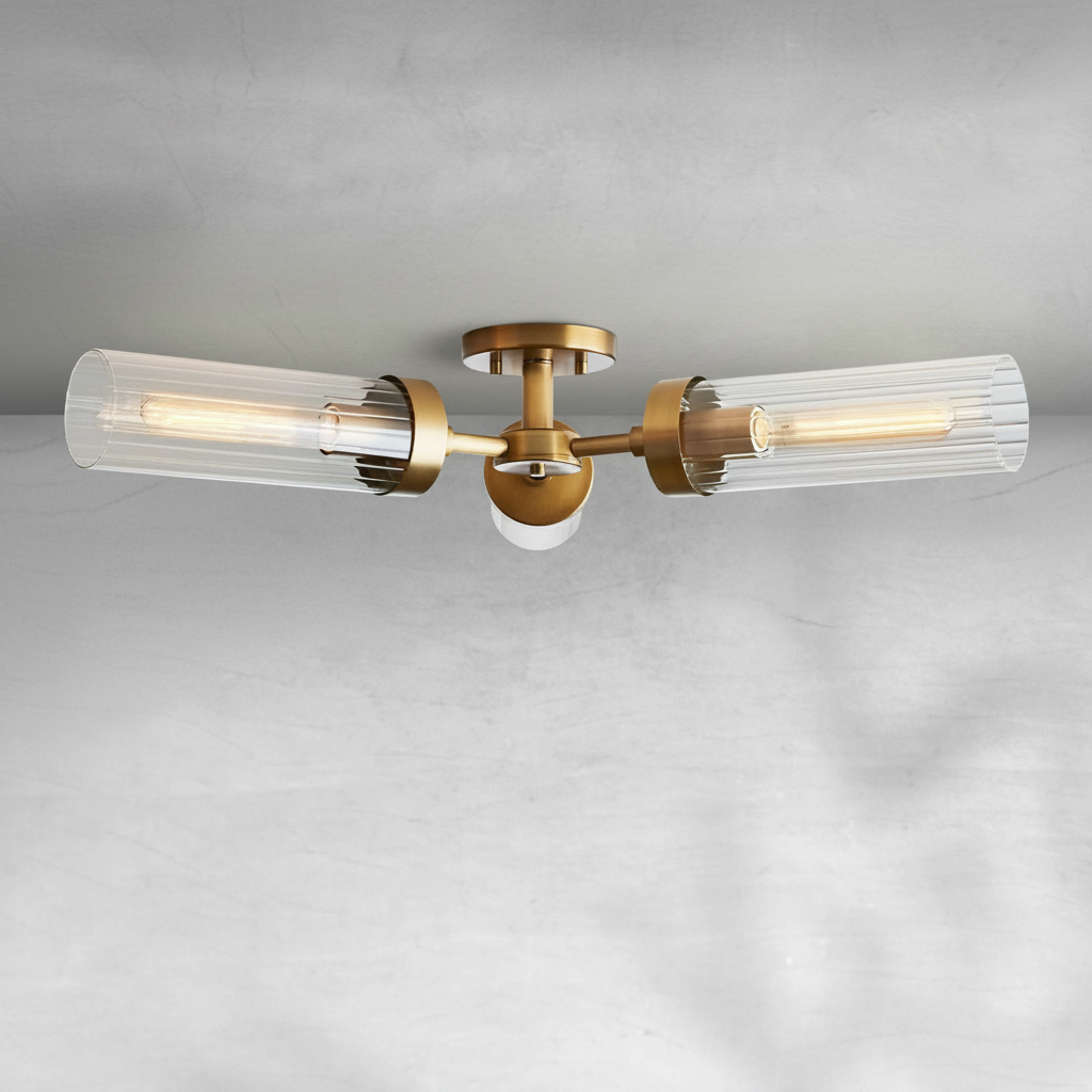 Riviko Timeless Radiance 3-Light Flushmount - Background Shot