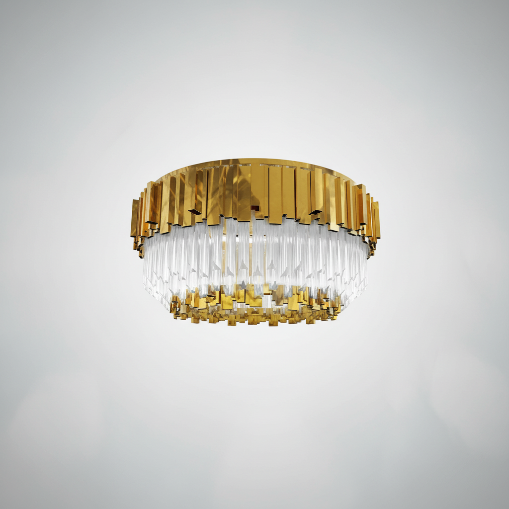 Riviko LG Empire Decorative Round Flush Mount - Studio Shot