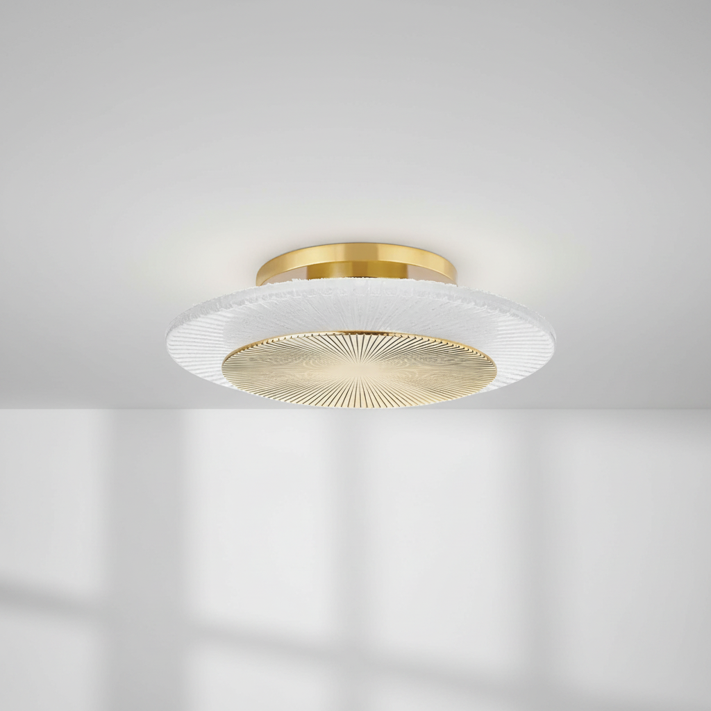 Riviko Aura Disc Round Flushmount - Background Shot