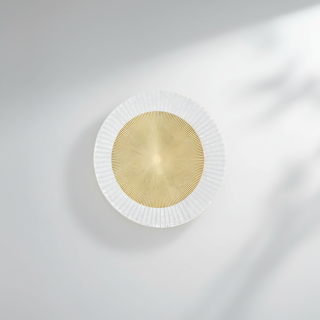 Riviko Ovo Ice Glass Round Flushmount - Studio Shot