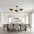 Riviko Aura Radiant Flushmount - modern American kitchen with island