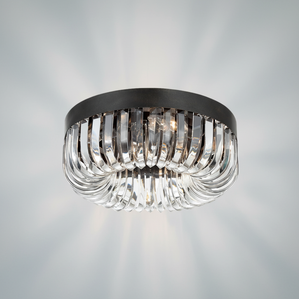 Riviko Alice 5 Light Round Flushmount 15" - Studio Shot