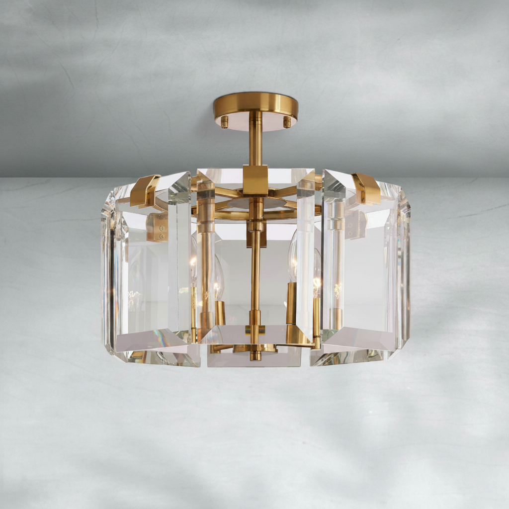 Riviko Radiant Prism 4-Light Flushmount - Background Shot