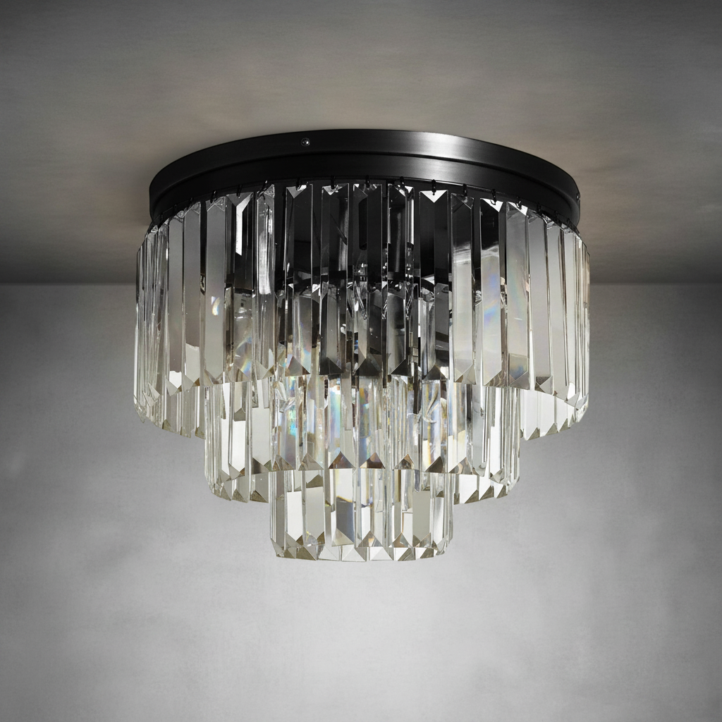 Riviko Opulent Radiance Round Flushmount - Background Shot
