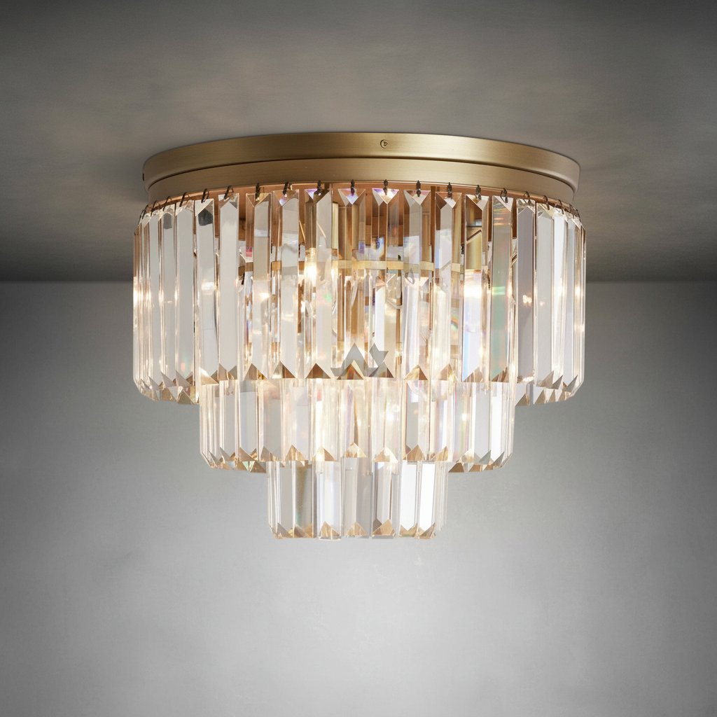Riviko Opulent Radiance Round Flushmount - Background Shot