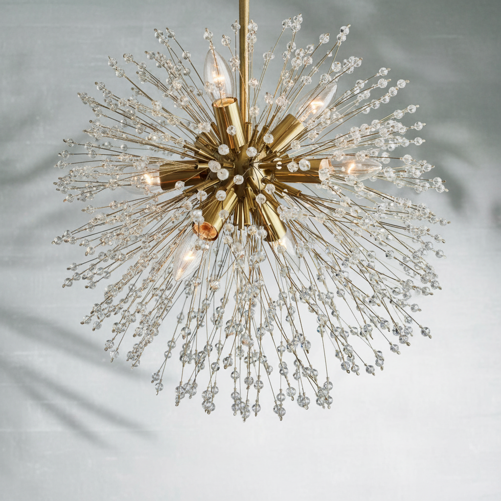 Riviko Stellar Bloom Crystal Flushmount - Background Shot
