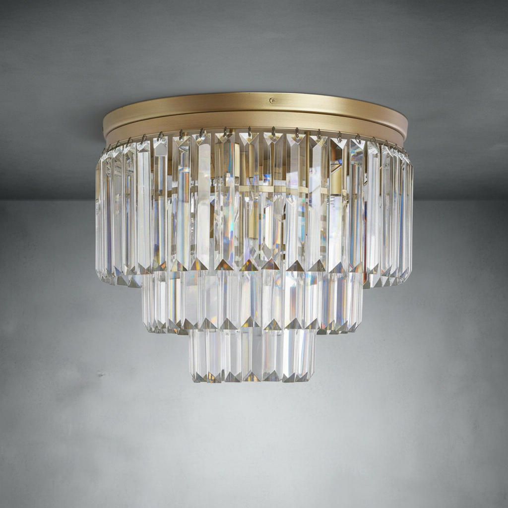 Riviko Opulent Radiance Round Flushmount - Background Shot