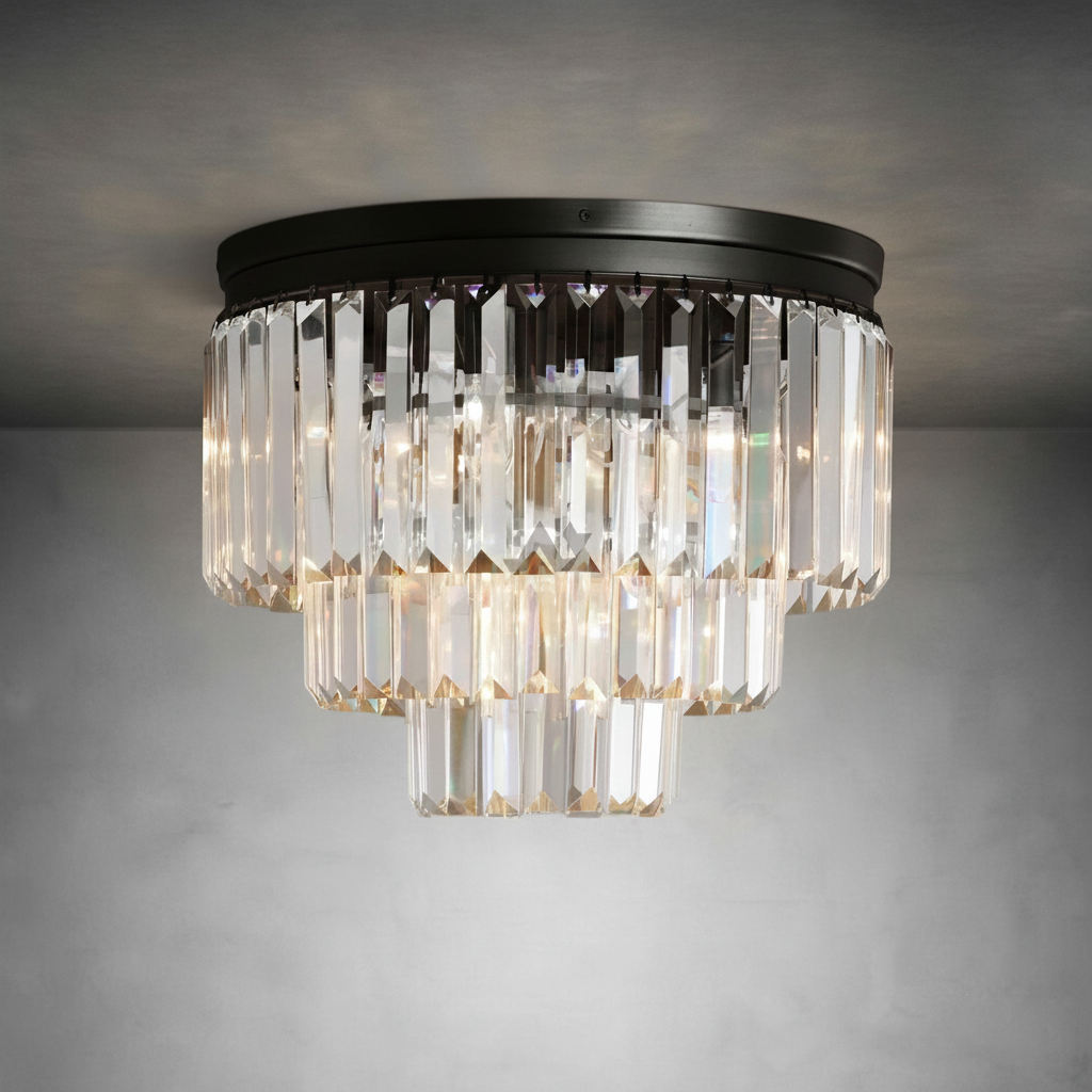 Riviko Opulent Radiance Round Flushmount - Background Shot