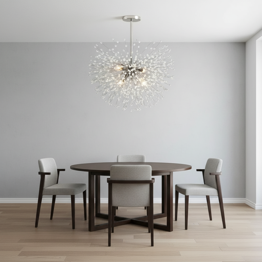 Riviko Stellar Bloom Crystal Flushmount - Background Shot