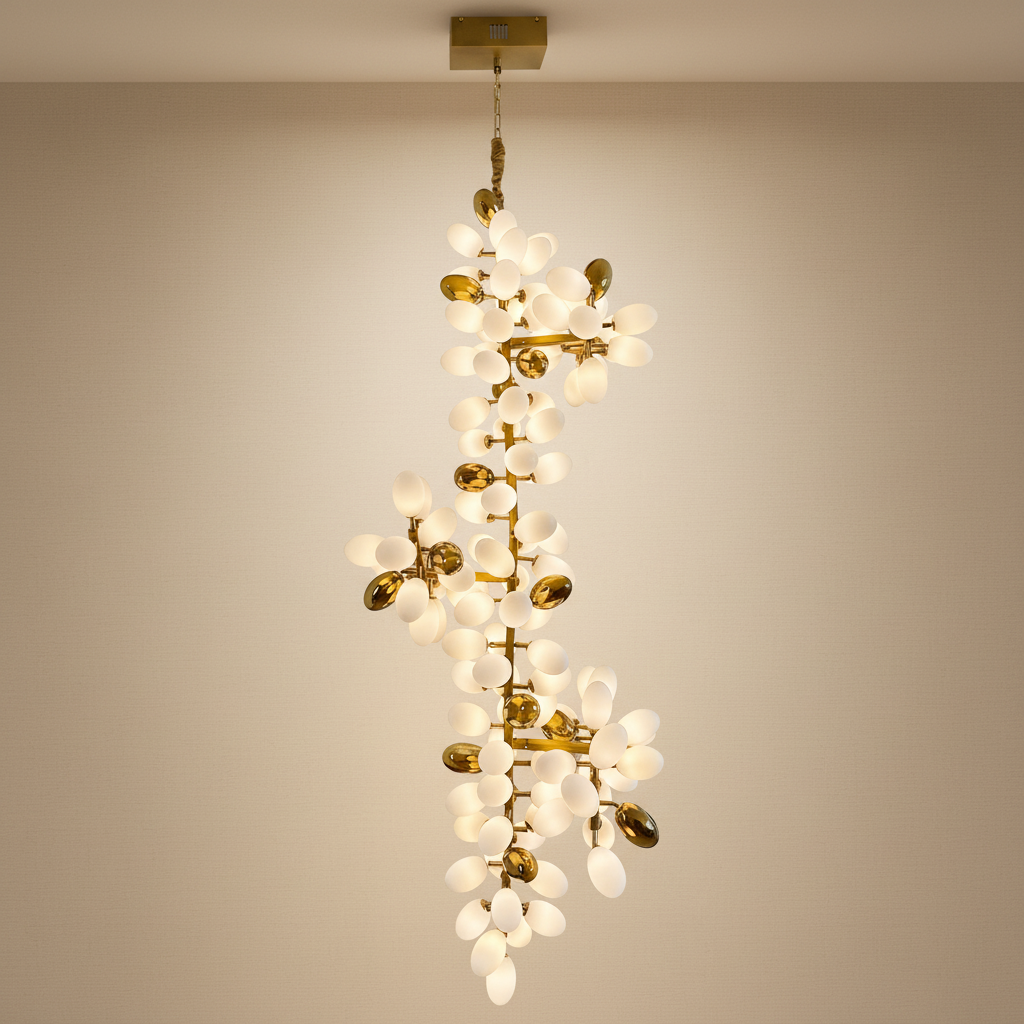 Everlight Forge Verdant Canopy Copper Branch Chandelier - Studio Shot
